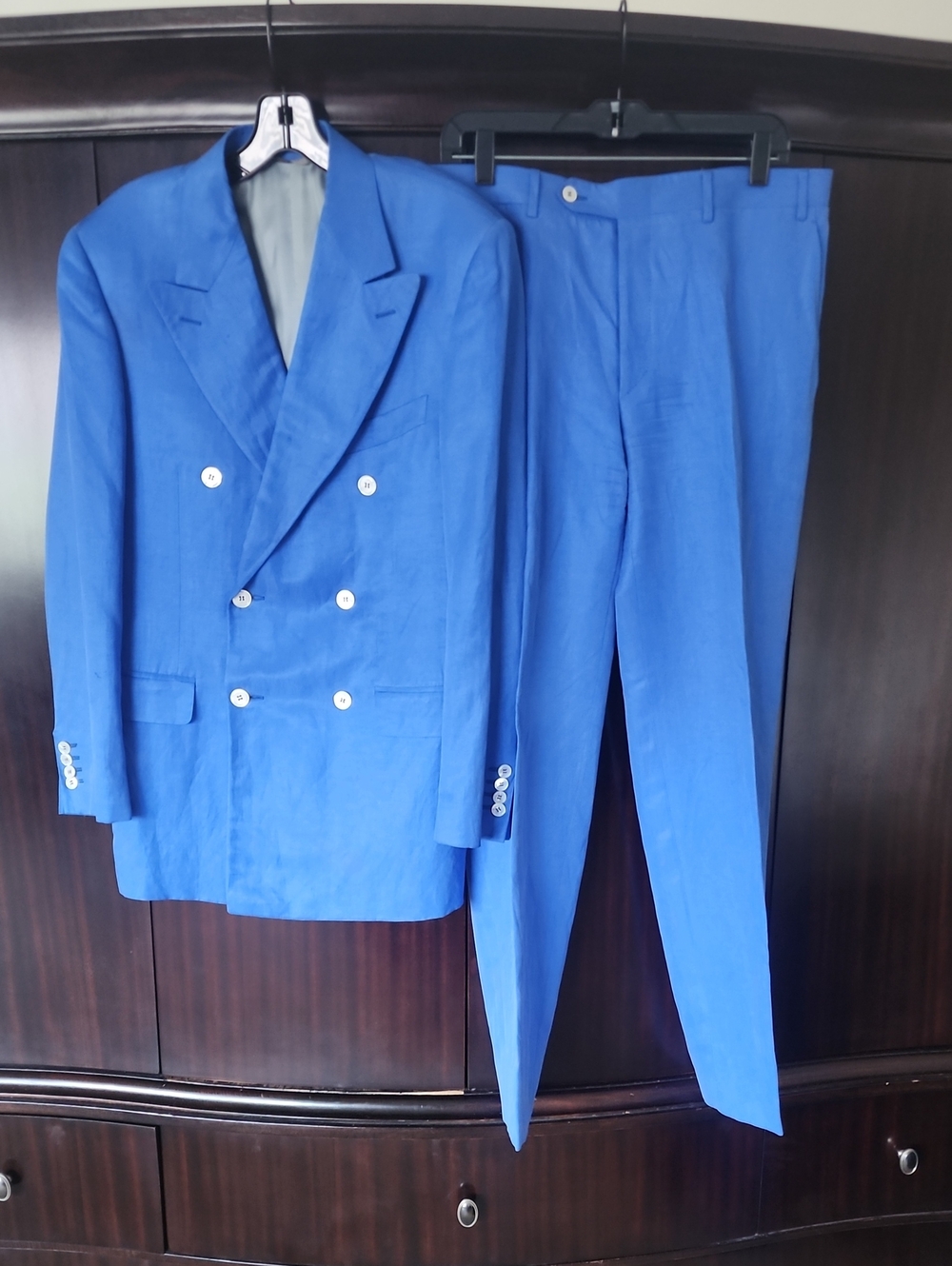 Canali Bright Blue Double-Breasted Suit Jacket & Trousers